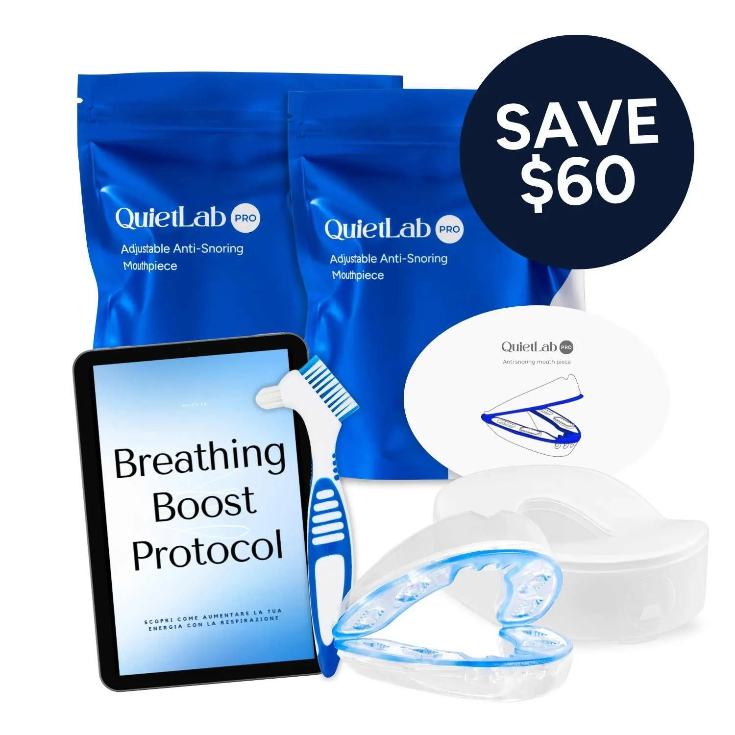 QuietLab Pro adjustable anti-snoring mouthpiece